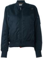 Lutz Huelle 'volt' Bomber Jacket, Women's, Size: Small, Blue, Nylon/polyamide/wool
