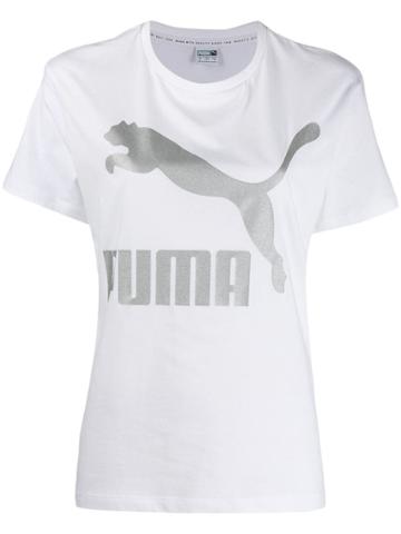 Puma Logo Printed T-shirt - White