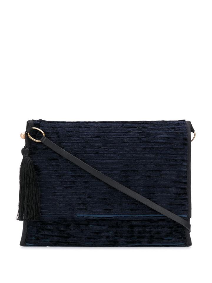 Forte Forte Ribbed Cross Body Bag - Blue
