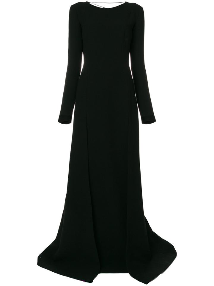 Fausto Puglisi Laced Back Gown - Black