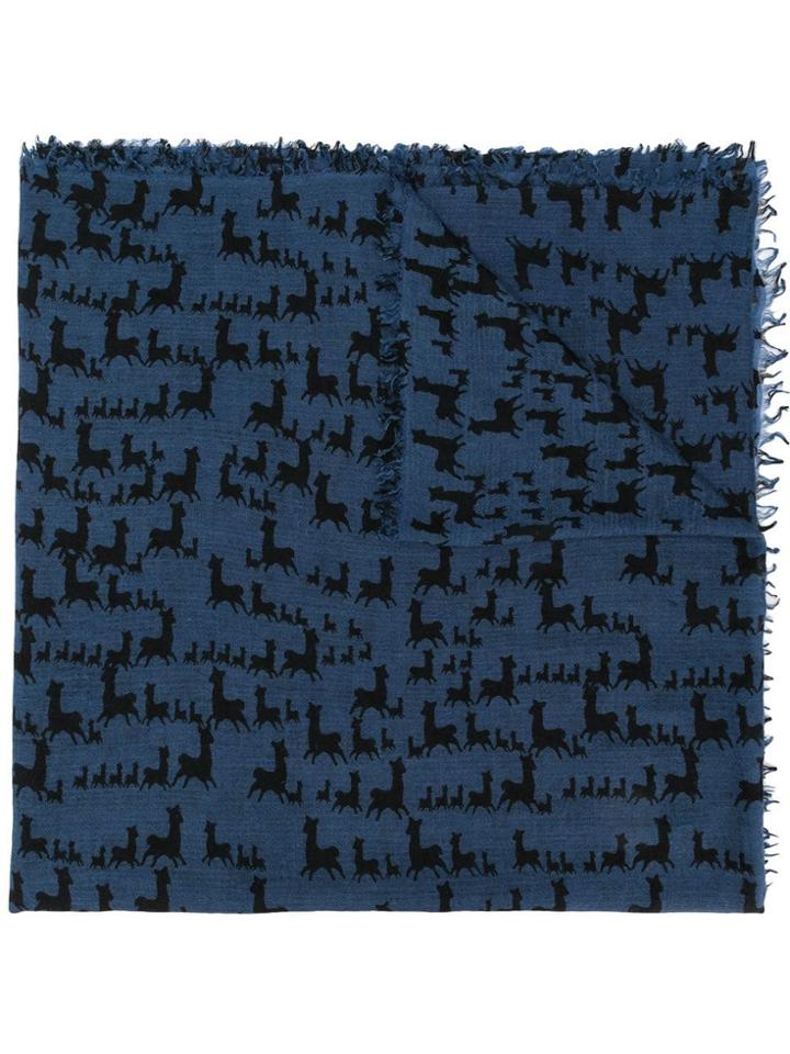 Hemisphere Patterned Scarf - Blue