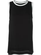 Rag & Bone Contrast Trim Sleeveless Top, Women's, Size: S, Black, Silk/rayon/nylon/spandex/elastane