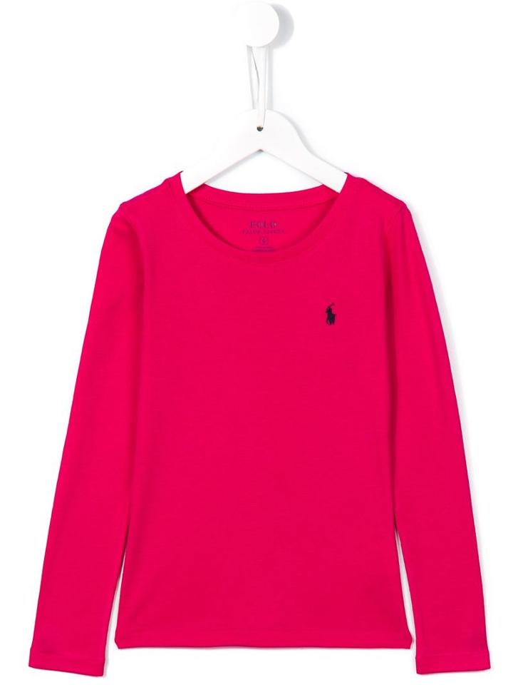 Ralph Lauren Kids Logo Top, Girl's, Size: 6 Yrs, Pink/purple