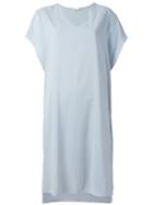 Brunello Cucinelli Relaxed T-shirt Dress, Women's, Size: Large, Blue, Silk/spandex/elastane