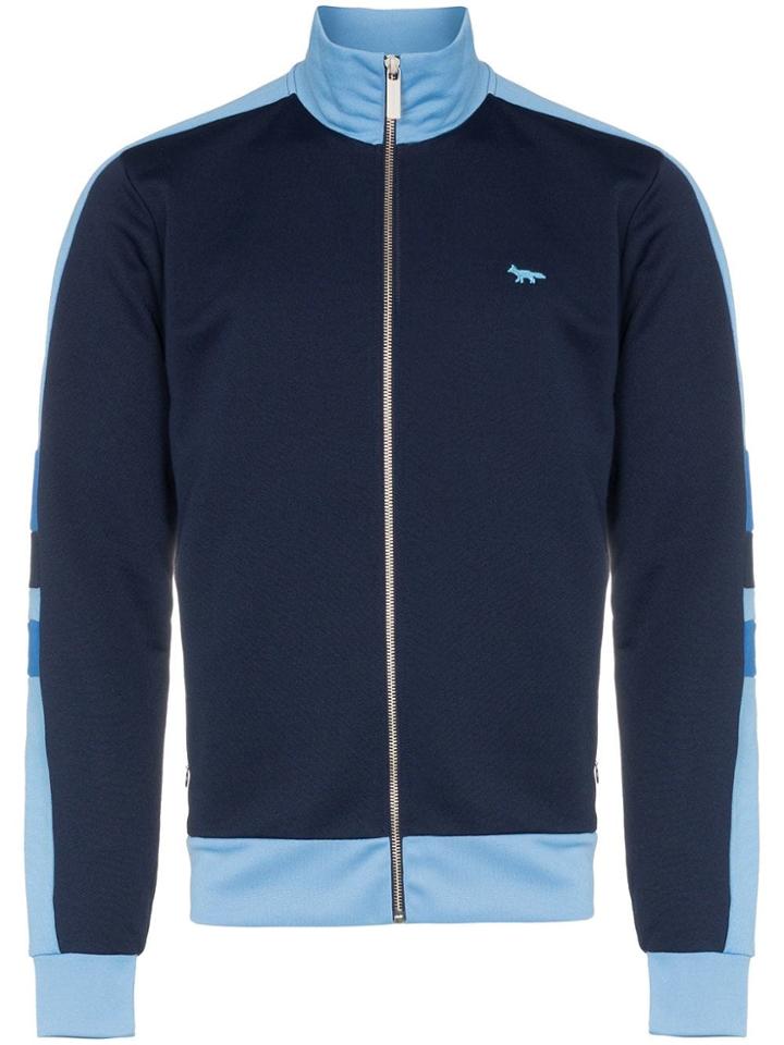 Maison Kitsuné Zipped Track Jacket - Blue