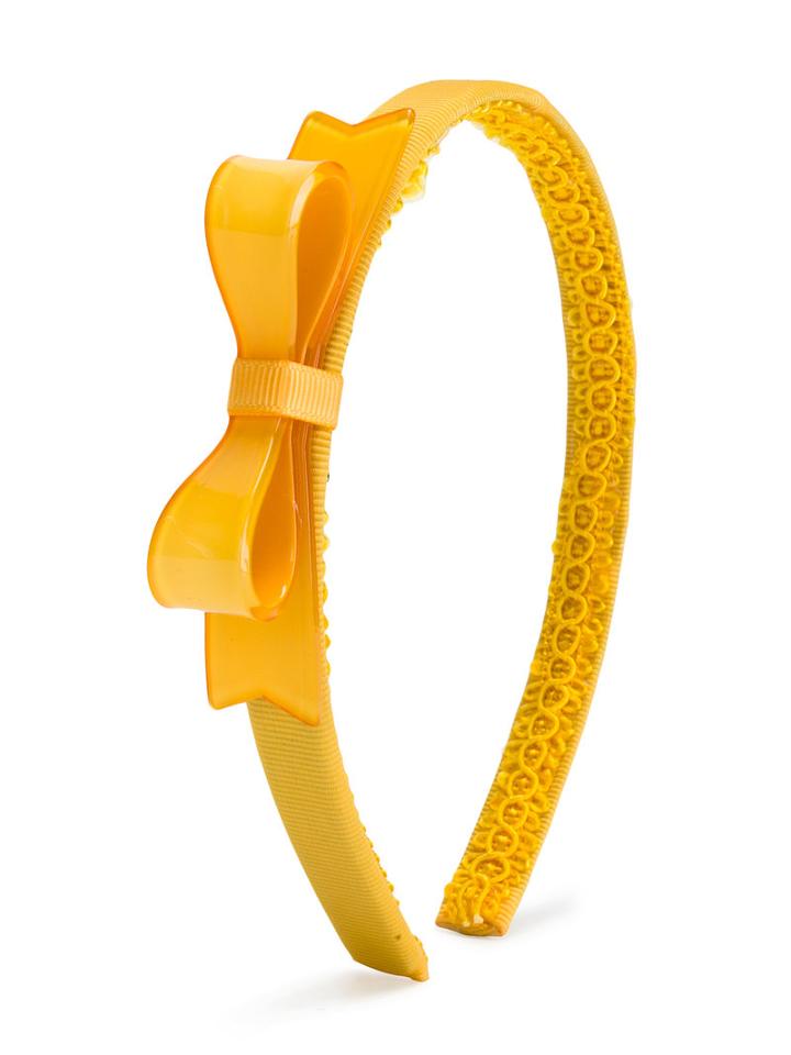 Monnalisa Side-bow Headband, Girl's, Yellow/orange