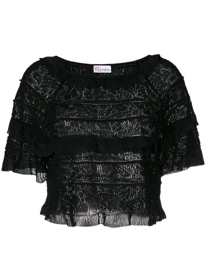 P.a.r.o.s.h. Pleated Sleeve Top - Black