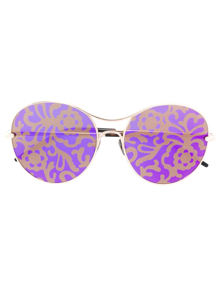 Pomellato Floral Lens Sunglasses - Metallic