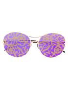 Pomellato Floral Lens Sunglasses - Metallic