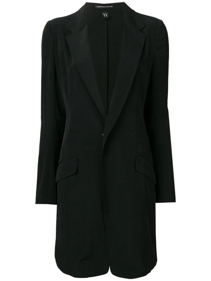 Y's Pleated Tailored Jacket - Black