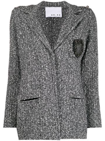 20:52 Single-breasted Tweed Jacket - Black