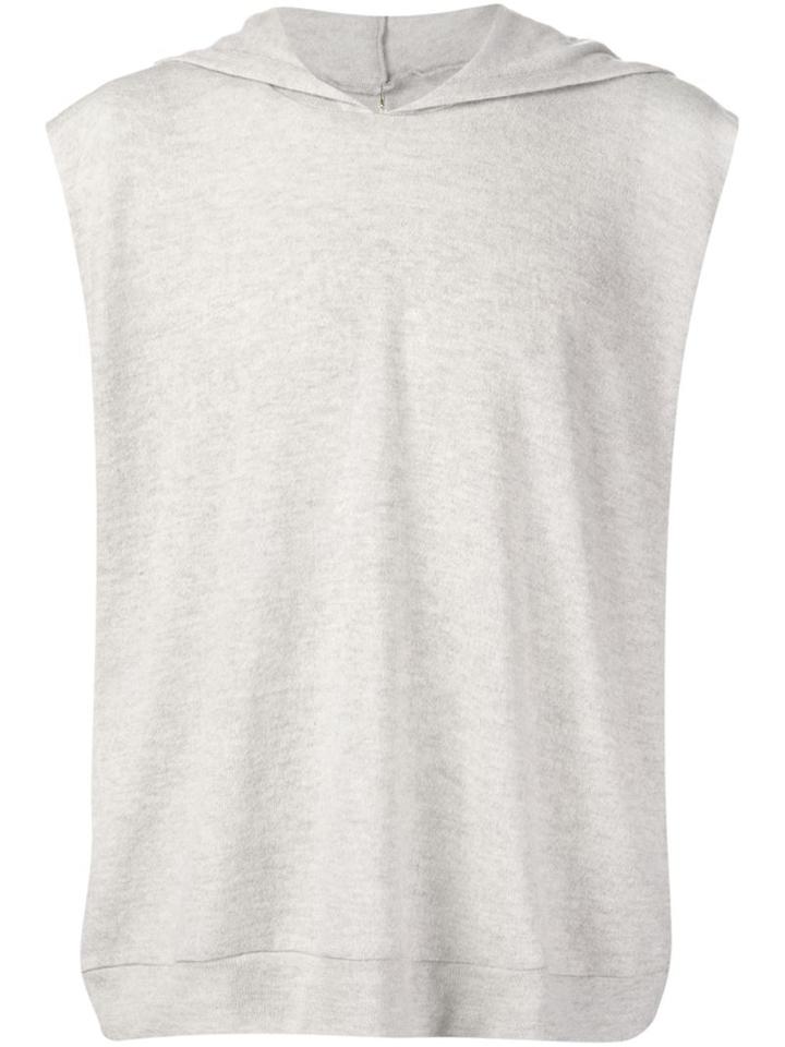 The Elder Statesman Sleeveless Knitted Hoodie