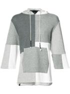 Mostly Heard Rarely Seen Patchwork Shortsleeved Hoodie, Men's, Size: Xl, Grey, Cotton