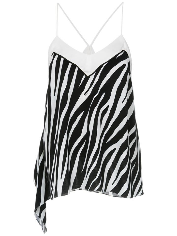 Tufi Duek Animal Print Asymmetric Blouse - Black