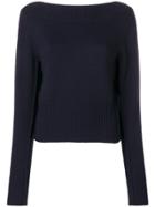 Chloé Ribbed Long-sleeve Sweater - Blue