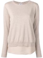 Liu Jo Long-sleeve Fitted Sweater - Nude & Neutrals