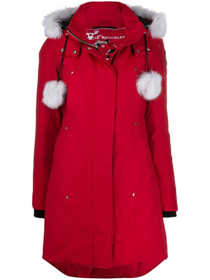 Moose Knuckles Stirling Hooded Parka - Red