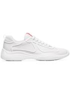 Prada White America's Cup Leather Sneakers