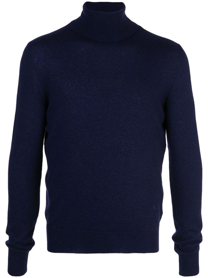 Isaia Cashmere Roll-neck Sweatshirt - Blue