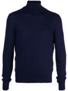 Isaia Cashmere Roll-neck Sweatshirt - Blue