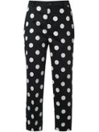 Guild Prime Polka Dot Cropped Trousers, Women's, Size: 34, Black, Cotton