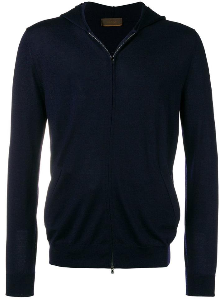 Altea Hooded Zip Front Cardigan - Blue