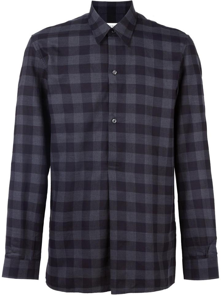 Maison Margiela Checked Causal Shirt - Grey