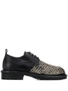 Ann Demeulemeester Web-embroidered Derby Shoes - Black