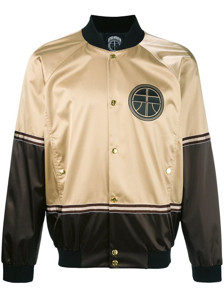 Astrid Andersen - Gold-tone Bomber Jacket - Men - Polyester - M, Nude/neutrals, Polyester