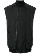 Julius Zipped Vest - Black