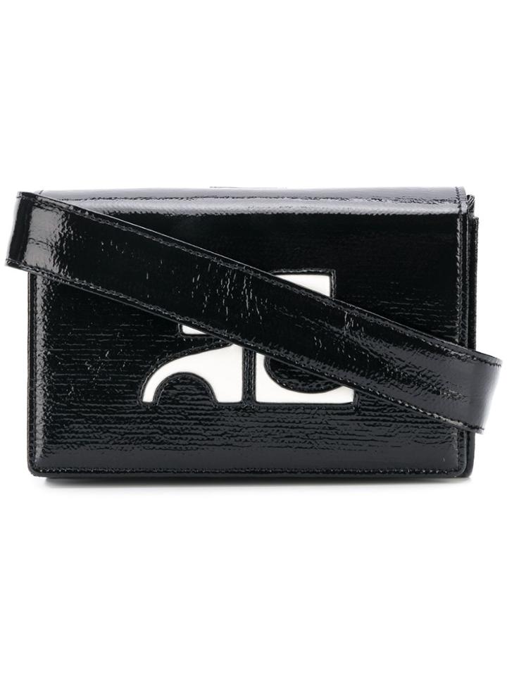 Courrèges Logo Belt Bag - Black