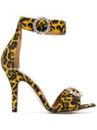 Paris Texas Leopard Print Sandals - Yellow