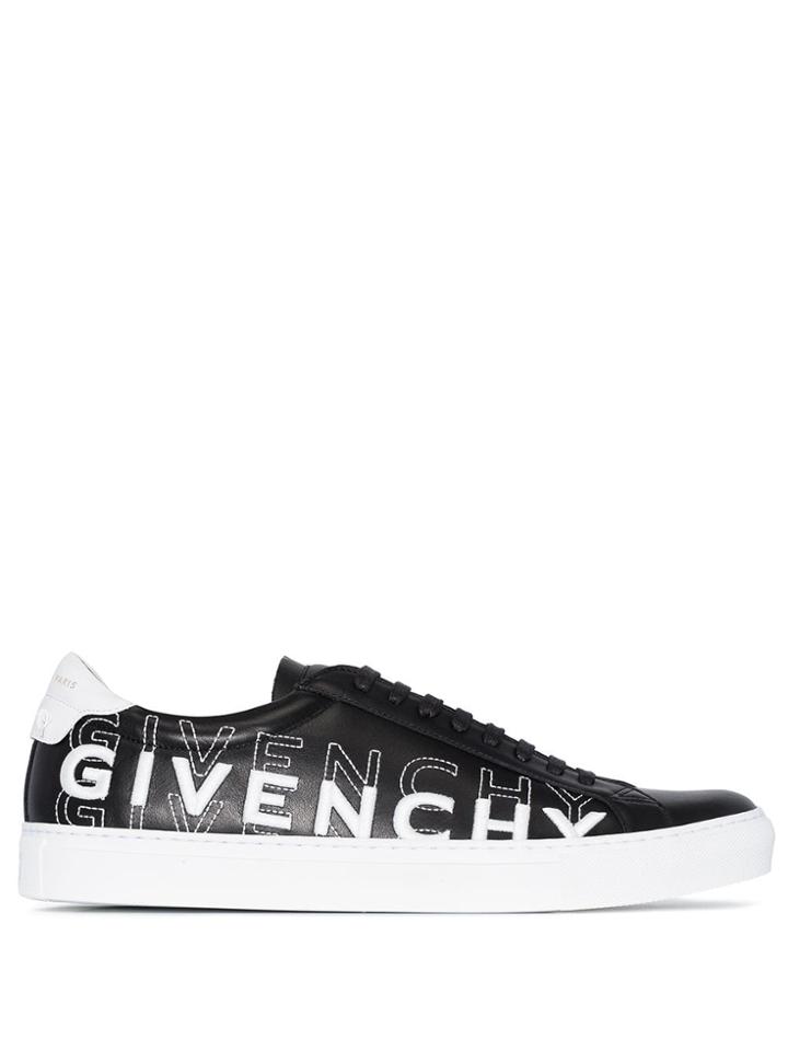 Givenchy Embroidered Logo Low-top Sneakers - Black