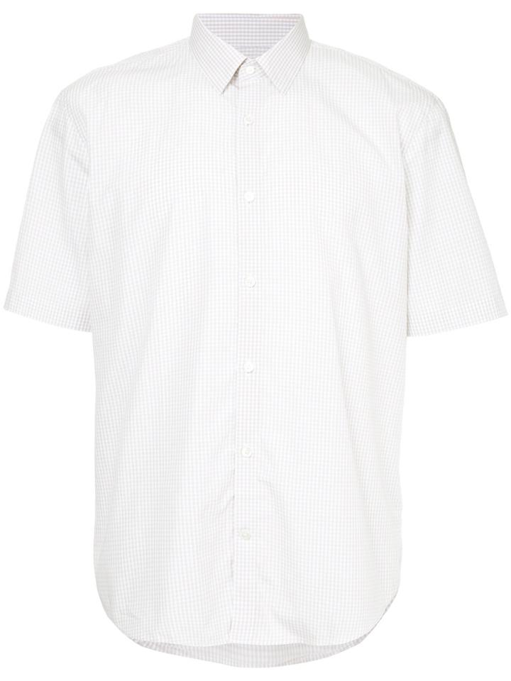 Cerruti 1881 Gingham Short Sleeve Shirt - White