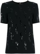 Victoria Victoria Beckham Embellished T-shirt - Black