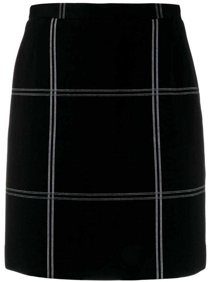 Dolce & Gabbana Pre-owned 1990's Oversized Check Short Skirt - Black
