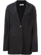 Jil Sander Single Breasted Blazer, Women's, Size: 36, Black, Silk/polyimide