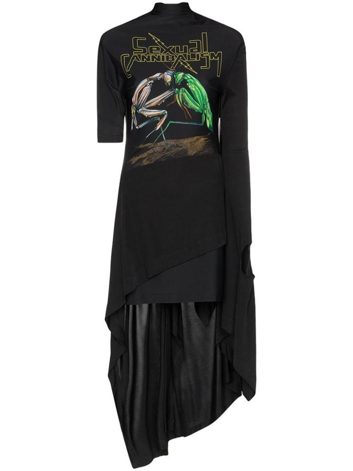 Christopher Kane Sexual Cannibalism Asymmetric Draped Jersey Dress -