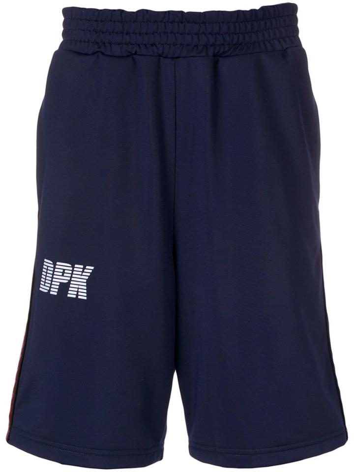 Paura Side Stripe Track Shorts - Blue