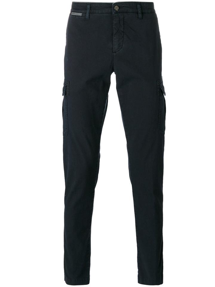 Eleventy Skinny Trousers, Men's, Size: 34, Blue, Cotton/linen/flax/spandex/elastane