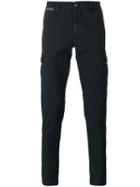 Eleventy Skinny Trousers, Men's, Size: 34, Blue, Cotton/linen/flax/spandex/elastane