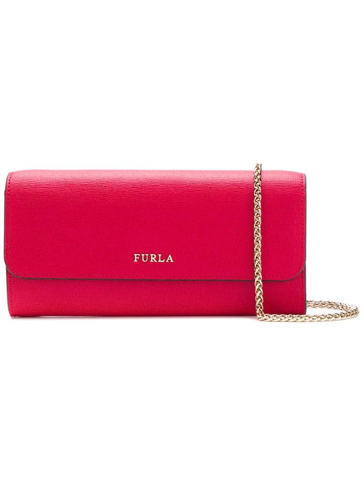 Furla Chain Flap Wallet - Red