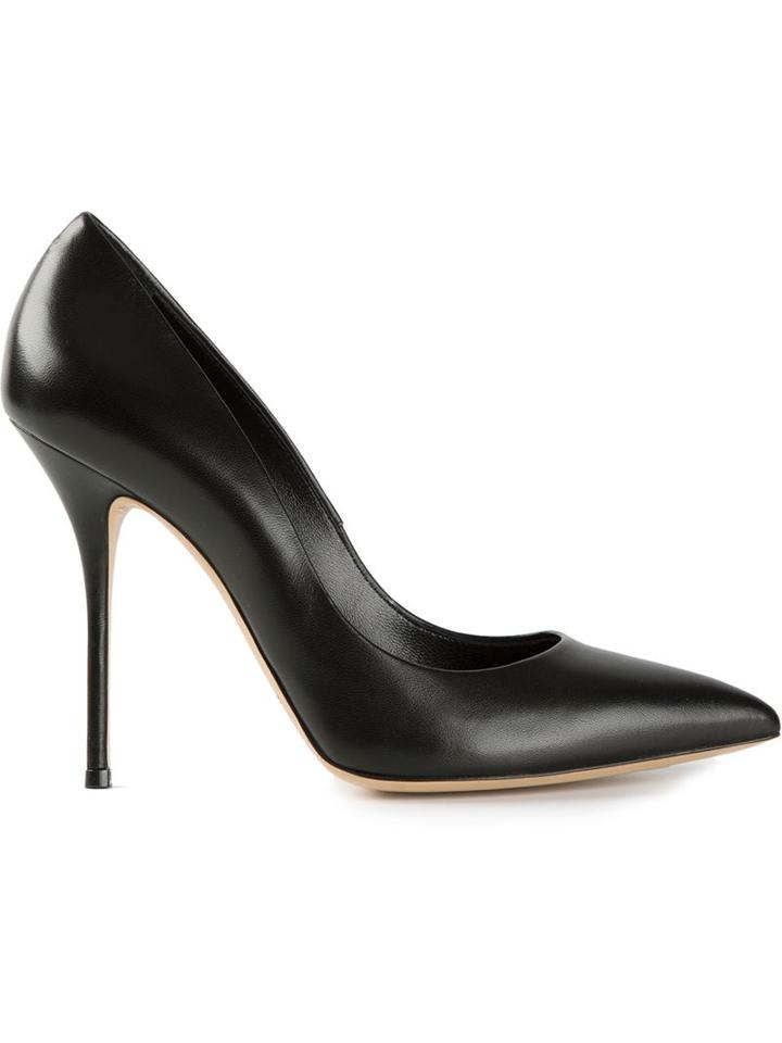 Casadei Pointed Toe Pump, Women's, Size: 41, Black, Nappa Leather