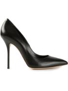 Casadei Pointed Toe Pump, Women's, Size: 41, Black, Nappa Leather
