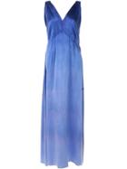 Raquel Allegra Pleated Evening Dress - Blue