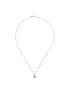 Gigi Clozeau Turquoise Rose Gold Beaded Diamond Necklace