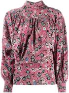 Isabel Marant Graphic Print Draped Blouse - Pink