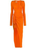 Alexandre Vauthier Plunging Neckline Dress - Orange