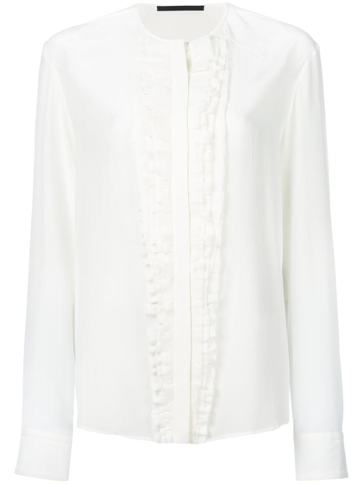 Haider Ackermann Frilled Longsleeved Blouse - White