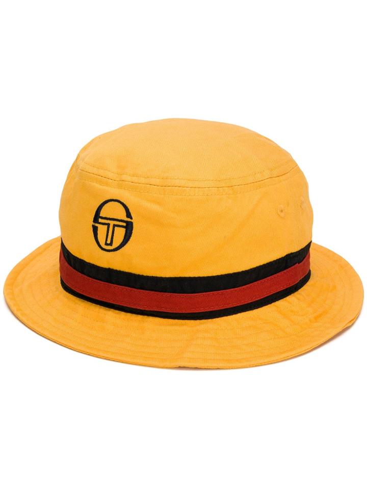 Sergio Tacchini Logo Embroidered Fisherman's Hat - Yellow & Orange